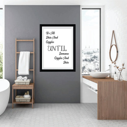 BP-15 Wall Art Posters Bathroom Funny Quotes 