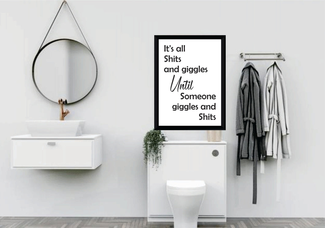 BP-50 Wall Art Posters Bathroom Funny Quotes 