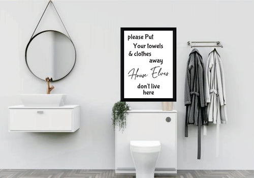 BP-72 Wall Art Posters Bathroom Funny Quotes 